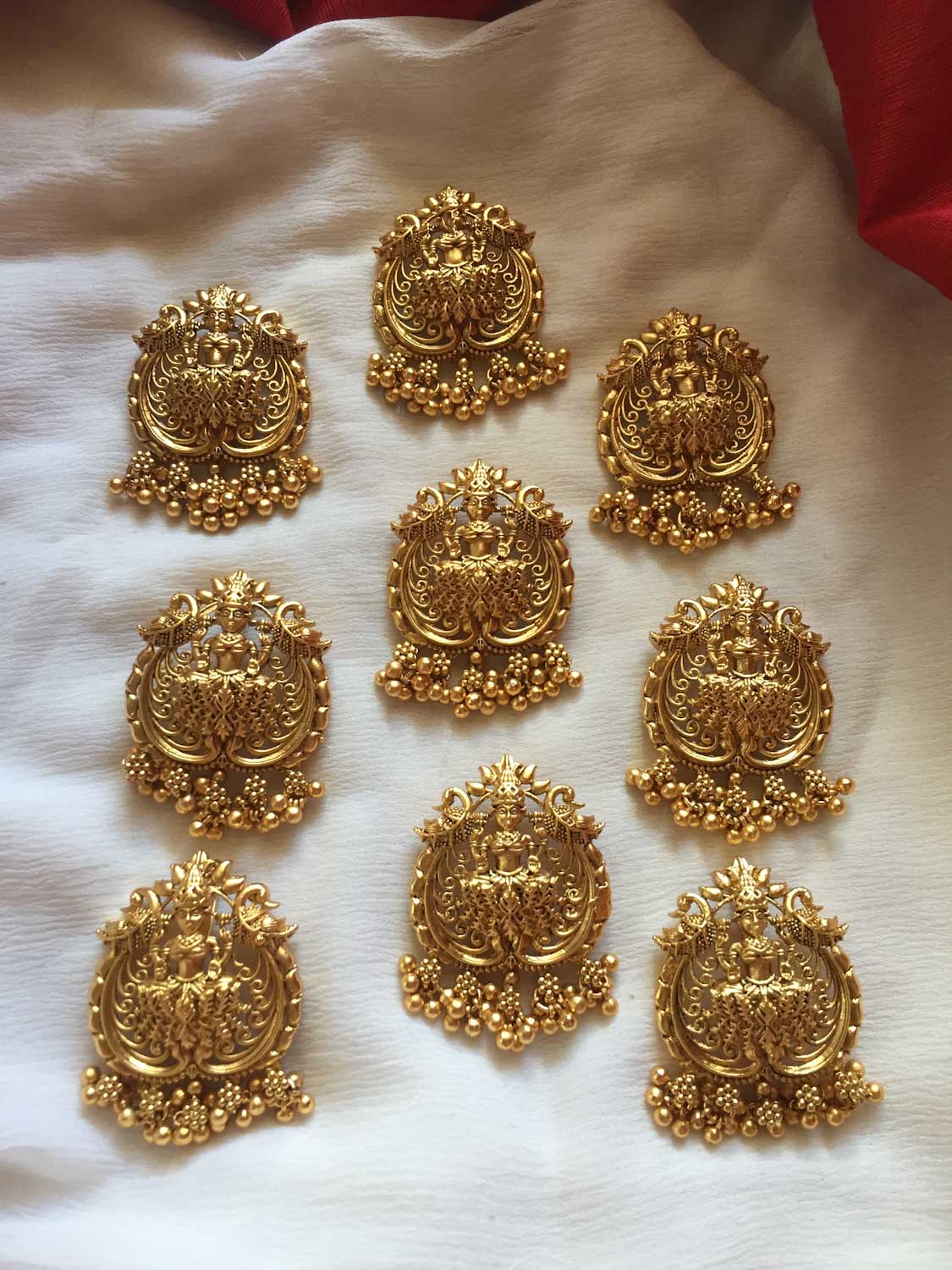 Lakshmi Intricate with Double Peacock Gold bunch Jada Billa